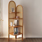 Contemporary Wooden Bookshelf Corner 4 Shelves Closed Back Bookcase Clearhalo 'Bookcases' 'furn' 'furn_bookcases' 'Furniture' 'Office Furniture' 6666276