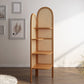 Contemporary Wooden Bookshelf Corner 4 Shelves Closed Back Bookcase Clearhalo 'Bookcases' 'furn' 'furn_bookcases' 'Furniture' 'Office Furniture' 6666284