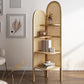 Contemporary Wooden Bookshelf Corner 4 Shelves Closed Back Bookcase Clearhalo 'Bookcases' 'furn' 'furn_bookcases' 'Furniture' 'Office Furniture' 6666285