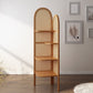 Contemporary Wooden Bookshelf Corner 4 Shelves Closed Back Bookcase Clearhalo 'Bookcases' 'furn' 'furn_bookcases' 'Furniture' 'Office Furniture' 6666286