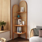 Contemporary Wooden Bookshelf Corner 4 Shelves Closed Back Bookcase Clearhalo 'Bookcases' 'furn' 'furn_bookcases' 'Furniture' 'Office Furniture' 6666289