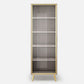 Glam Engineered Wood Bookcase Standard Closed Back Bookshelf with Cabinets