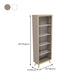 Glam Engineered Wood Bookcase Standard Closed Back Bookshelf with Cabinets