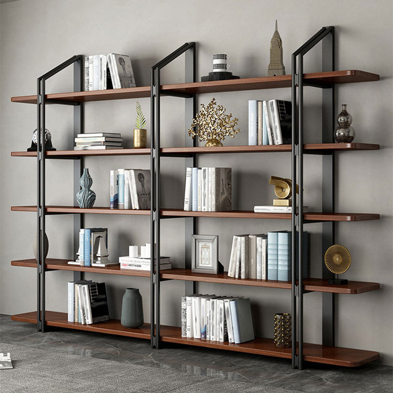 Wooden Etagere Bookcase Contemporary Natural Open Back Bookshelf Clearhalo 'Bookcases' 'furn' 'furn_bookcases' 'Furniture' 'Office Furniture' 6666371
