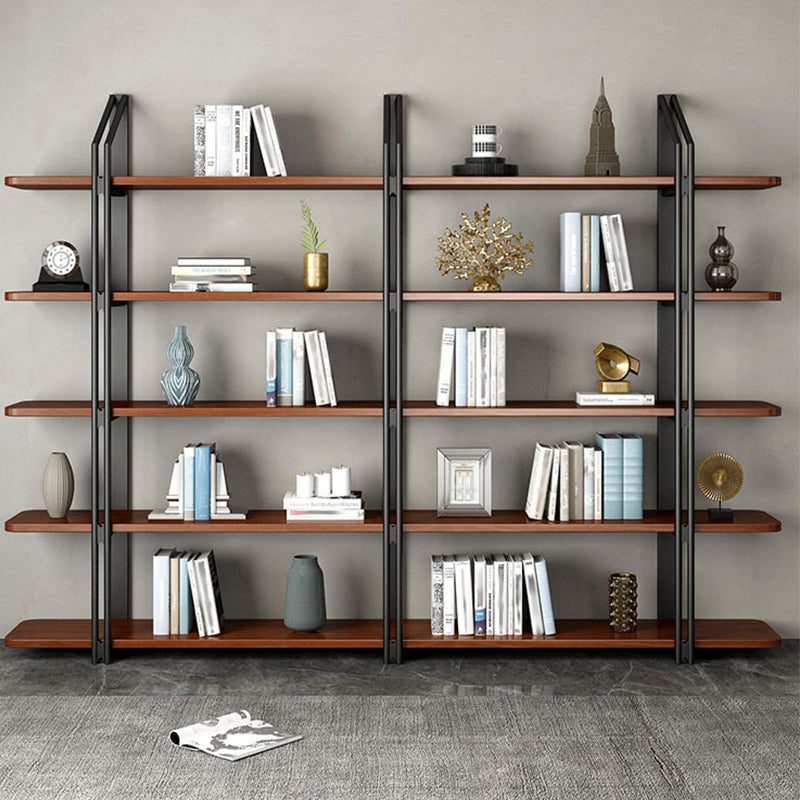 Wooden Etagere Bookcase Contemporary Natural Open Back Bookshelf Clearhalo 'Bookcases' 'furn' 'furn_bookcases' 'Furniture' 'Office Furniture' 6666372