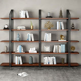 Wooden Etagere Bookcase Contemporary Natural Open Back Bookshelf Clearhalo 'Bookcases' 'furn' 'furn_bookcases' 'Furniture' 'Office Furniture' 6666372