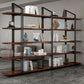 Wooden Etagere Bookcase Contemporary Natural Open Back Bookshelf Clearhalo 'Bookcases' 'furn' 'furn_bookcases' 'Furniture' 'Office Furniture' 6666374
