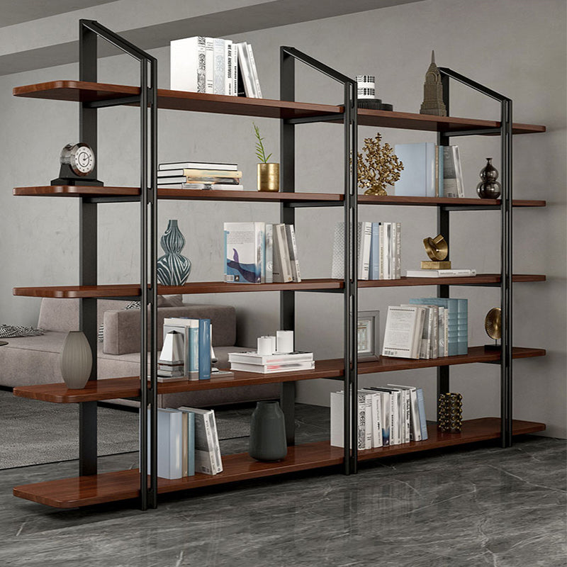 Wooden Etagere Bookcase Contemporary Natural Open Back Bookshelf Clearhalo 'Bookcases' 'furn' 'furn_bookcases' 'Furniture' 'Office Furniture' 6666374