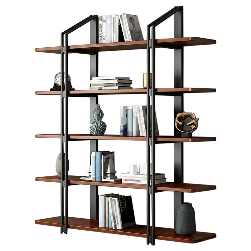 Wooden Etagere Bookcase Contemporary Natural Open Back Bookshelf Clearhalo 'Bookcases' 'furn' 'furn_bookcases' 'Furniture' 'Office Furniture' 6666375