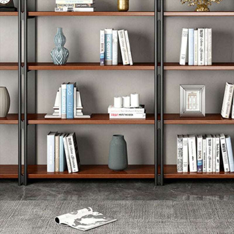 Wooden Etagere Bookcase Contemporary Natural Open Back Bookshelf Clearhalo 'Bookcases' 'furn' 'furn_bookcases' 'Furniture' 'Office Furniture' 6666377