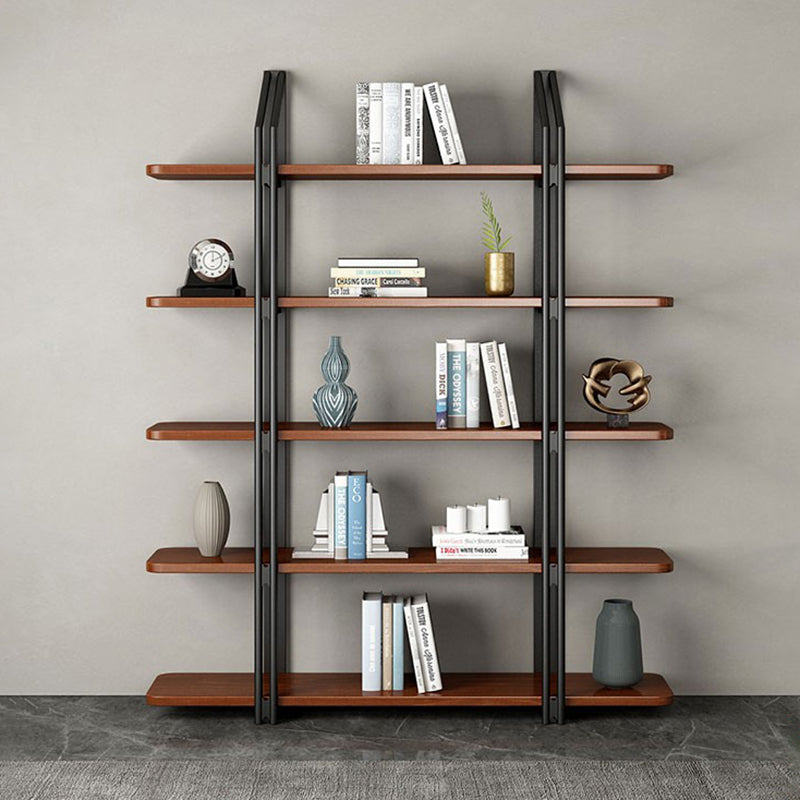 Wooden Etagere Bookcase Contemporary Natural Open Back Bookshelf Clearhalo 'Bookcases' 'furn' 'furn_bookcases' 'Furniture' 'Office Furniture' 6666378