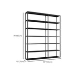 Hedendaagse metalen boekenkast open terug Black Etagere boekenplank