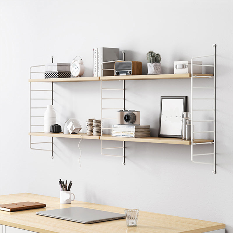 Engineered Wood Bookcase Floating Industrial Closed Back Bookshelf Clearhalo 'Bookcases' 'furn' 'furn_bookcases' 'Furniture' 'Office Furniture' 6666437