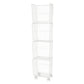 Floating Industrial Bookshelf Metal Frame Bookcase with Shelves