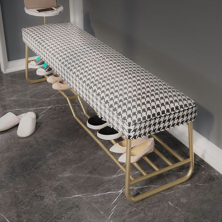 Glam Seating Bench Cushioned 14" W Rectangle Shoe Storage Entryway and Bedroom Bench 31.5"L x 14"W x 20"H Clearhalo 'Benches' 'Chairs & Seating' 'furn' 'furn_benches' 'Furniture' 'Living Room Furniture' 6666932