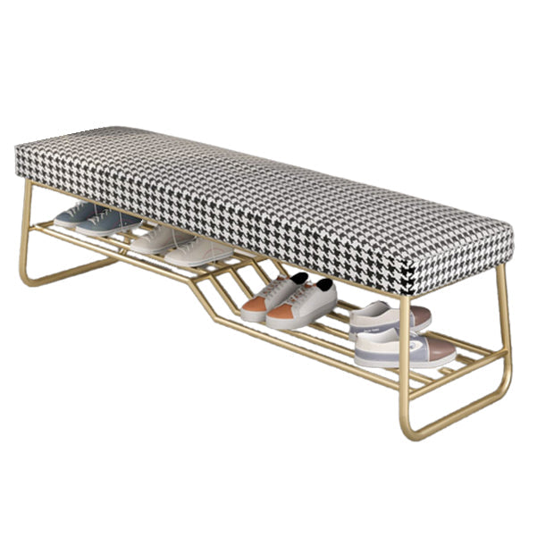 Glam Seating Bench Cushioned 14" W Rectangle Shoe Storage Entryway and Bedroom Bench 24"L x 14"W x 20"H Clearhalo 'Benches' 'Chairs & Seating' 'furn' 'furn_benches' 'Furniture' 'Living Room Furniture' 6666933