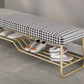 Glam Seating Bench Cushioned 14" W Rectangle Shoe Storage Entryway and Bedroom Bench Clearhalo 'Benches' 'Chairs & Seating' 'furn' 'furn_benches' 'Furniture' 'Living Room Furniture' 6666934