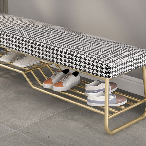 Glam Seating Bench Cushioned 14" W Rectangle Shoe Storage Entryway and Bedroom Bench Clearhalo 'Benches' 'Chairs & Seating' 'furn' 'furn_benches' 'Furniture' 'Living Room Furniture' 6666934