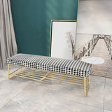 Glam Seating Bench Cushioned 14" W Rectangle Shoe Storage Entryway and Bedroom Bench Clearhalo 'Benches' 'Chairs & Seating' 'furn' 'furn_benches' 'Furniture' 'Living Room Furniture' 6666937