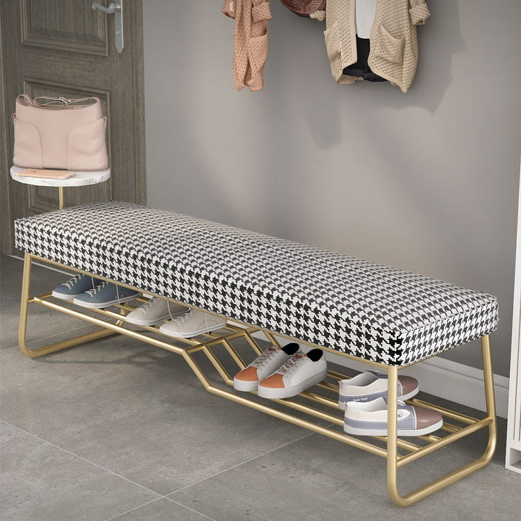 Glam Seating Bench Cushioned 14" W Rectangle Shoe Storage Entryway and Bedroom Bench Clearhalo 'Benches' 'Chairs & Seating' 'furn' 'furn_benches' 'Furniture' 'Living Room Furniture' 6666938
