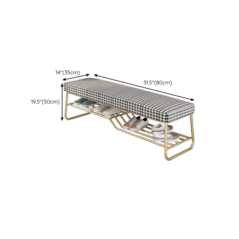 Glam Seating Bench Cushioned 14" W Rectangle Shoe Storage Entryway and Bedroom Bench Clearhalo 'Benches' 'Chairs & Seating' 'furn' 'furn_benches' 'Furniture' 'Living Room Furniture' 6666944