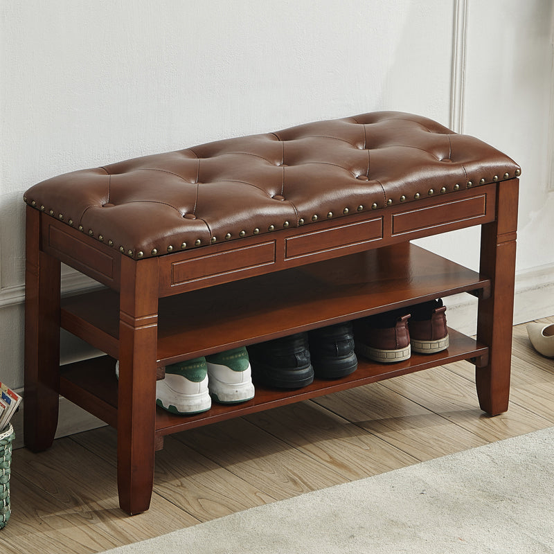 14 "W Rechteck -Sitzbank gepolsterte Schuhspeicherung Eingangsbank