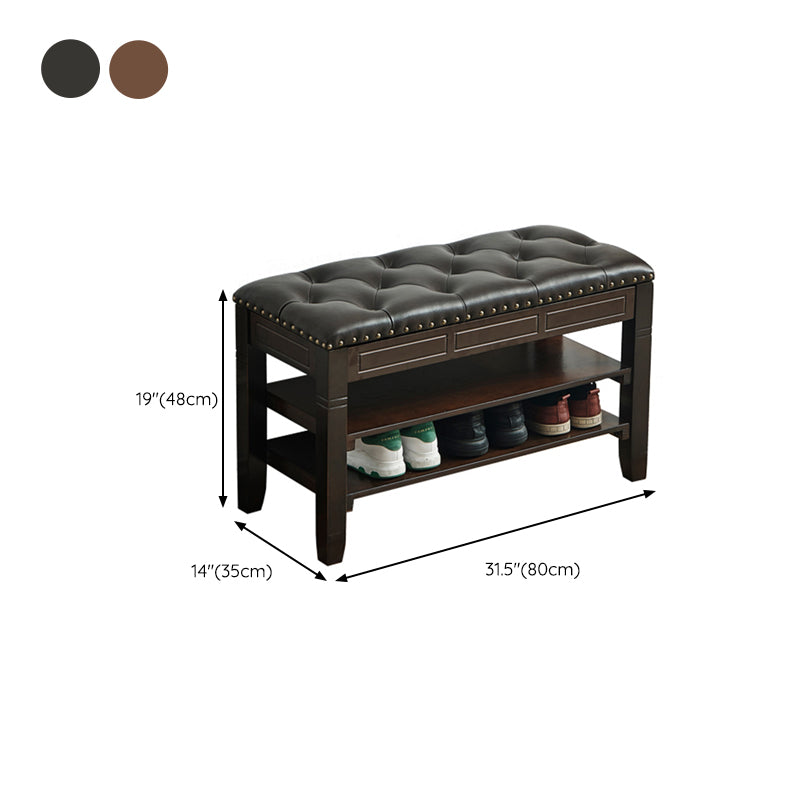 14 "W Rechteck -Sitzbank gepolsterte Schuhspeicherung Eingangsbank