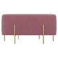 Glam 18" W Seating Bench Cushioned Rectangle Entryway and Bedroom Bench Pink Clearhalo 'Benches' 'Chairs & Seating' 'furn' 'furn_benches' 'Furniture' 'Living Room Furniture' 6666962