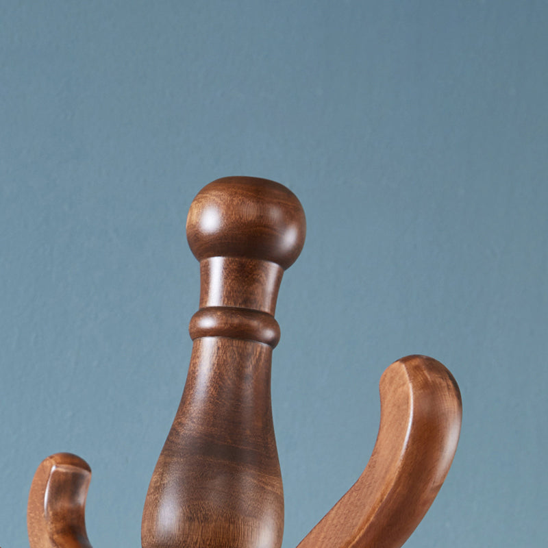 Massivholz-Garderobe, traditioneller einfacher Wohnzimmer-Boden-Kleiderbügel