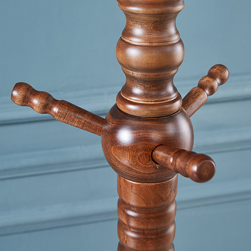 Massivholz-Garderobe, traditioneller einfacher Wohnzimmer-Boden-Kleiderbügel