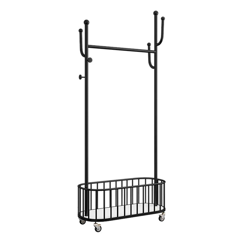 Partita de colgilla metálica de lujo Ganchos de diseño independiente Rack con rueda universal