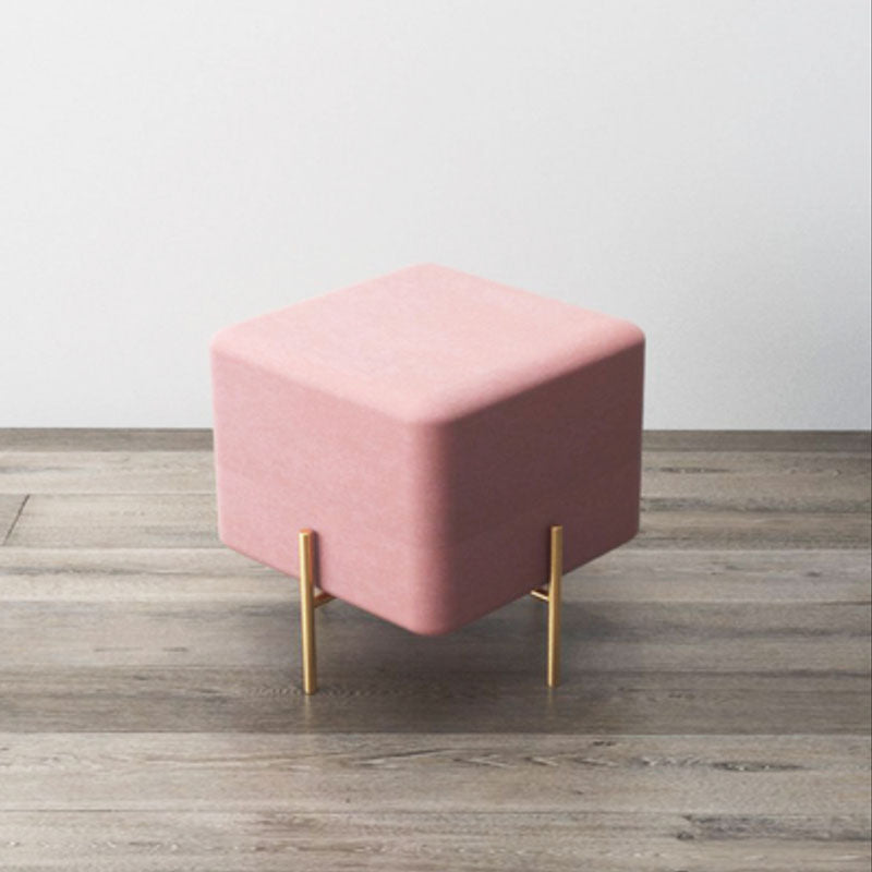 Magnificent Square Standard Trea Resistant Standard for Living Room Pink 1 Piece Clearhalo 'furn' 'furn_ottomans_poufs' 'Furniture' 'Living Room Furniture' 'Ottomans & Poufs' 'ottomans_poufs' 6668290
