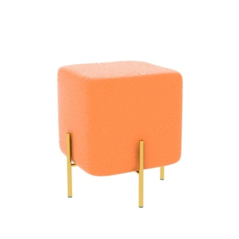 Magnificent Square Standard Trea Resistant Standard for Living Room Orange 1 Piece Clearhalo 'furn' 'furn_ottomans_poufs' 'Furniture' 'Living Room Furniture' 'Ottomans & Poufs' 'ottomans_poufs' 6668295