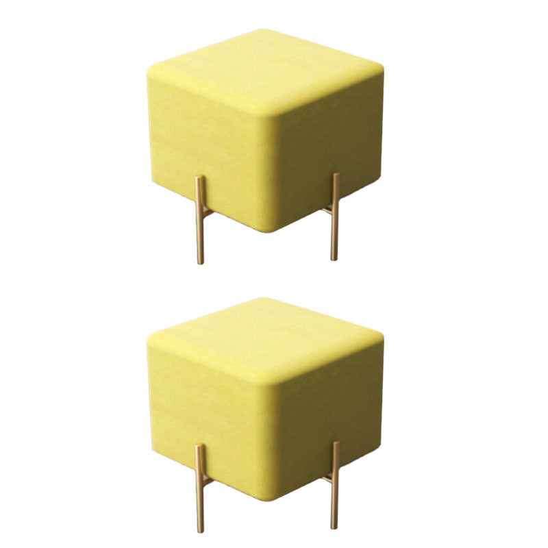 Magnificent Square Standard Trea Resistant Standard for Living Room Yellow 2 Piece Set Clearhalo 'furn' 'furn_ottomans_poufs' 'Furniture' 'Living Room Furniture' 'Ottomans & Poufs' 'ottomans_poufs' 6668302