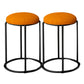 Black Modern Standard Water Resistant Round Standard for Home Decor Orange 2 Piece Set Clearhalo 'furn' 'furn_ottomans_poufs' 'Furniture' 'Living Room Furniture' 'Ottomans & Poufs' 'ottomans_poufs' 6668327