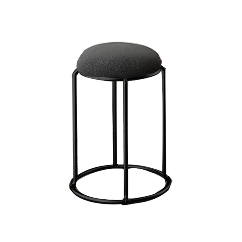 Black Modern Standard Water Resistant Round Standard for Home Decor Black 1 Piece Clearhalo 'furn' 'furn_ottomans_poufs' 'Furniture' 'Living Room Furniture' 'Ottomans & Poufs' 'ottomans_poufs' 6668337