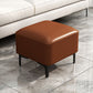 Water Resistant Modern Ottoman Whole Colored Faux Leather Square Ottoman Brown 1 Piece Clearhalo 'furn' 'furn_ottomans_poufs' 'Furniture' 'Living Room Furniture' 'Ottomans & Poufs' 'ottomans_poufs' 6668354