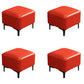Water Resistant Modern Ottoman Whole Colored Faux Leather Square Ottoman Red 4 Piece Set Clearhalo 'furn' 'furn_ottomans_poufs' 'Furniture' 'Living Room Furniture' 'Ottomans & Poufs' 'ottomans_poufs' 6668363