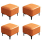Water Resistant Modern Ottoman Whole Colored Faux Leather Square Ottoman Orange 4 Piece Set Clearhalo 'furn' 'furn_ottomans_poufs' 'Furniture' 'Living Room Furniture' 'Ottomans & Poufs' 'ottomans_poufs' 6668366