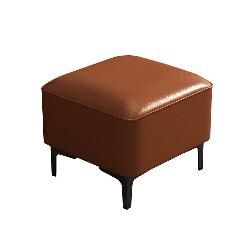 Water Resistant Modern Ottoman Whole Colored Faux Leather Square Ottoman Clearhalo 'furn' 'furn_ottomans_poufs' 'Furniture' 'Living Room Furniture' 'Ottomans & Poufs' 'ottomans_poufs' 6668368
