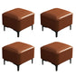 Water Resistant Modern Ottoman Whole Colored Faux Leather Square Ottoman Brown 4 Piece Set Clearhalo 'furn' 'furn_ottomans_poufs' 'Furniture' 'Living Room Furniture' 'Ottomans & Poufs' 'ottomans_poufs' 6668370