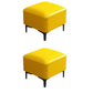 Water Resistant Modern Ottoman Whole Colored Faux Leather Square Ottoman Yellow 2 Piece Set Clearhalo 'furn' 'furn_ottomans_poufs' 'Furniture' 'Living Room Furniture' 'Ottomans & Poufs' 'ottomans_poufs' 6668376