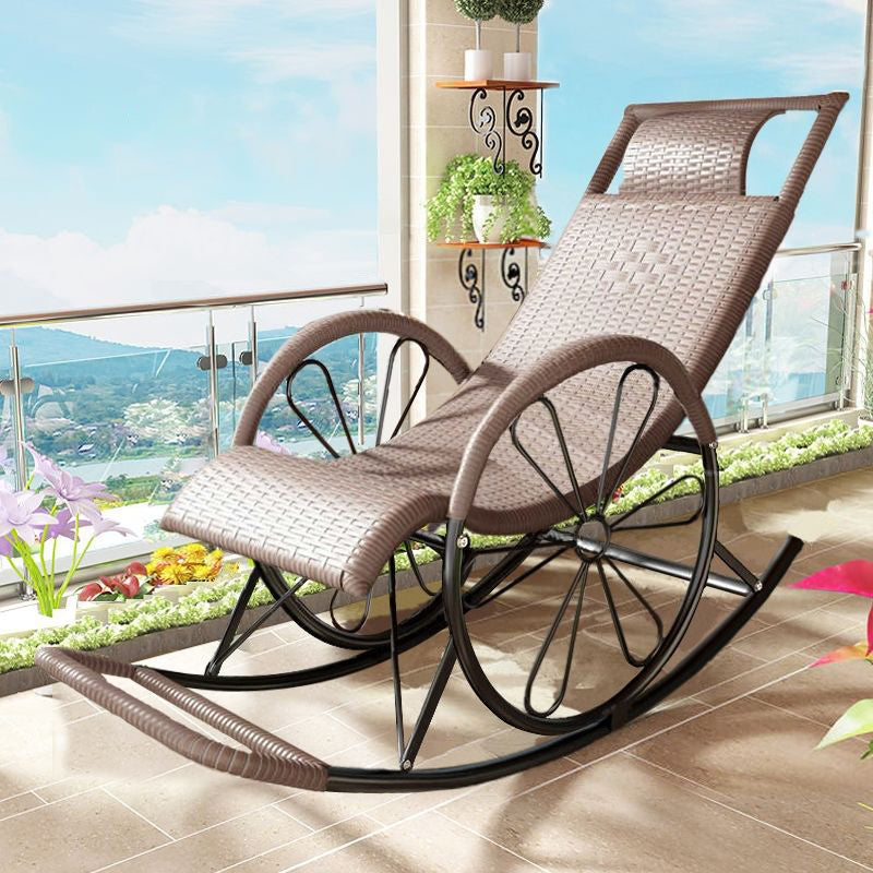 Natural Real Rattan Rocking Chair Lazy Indoor Rocking Chair for Living Room and Bedroom Gray Clearhalo 'Chairs & Seating' 'furn' 'furn_rocking_chairs' 'Furniture' 'Living Room Furniture' 'Rocking Chairs' 'rocking_chairs' 6668383