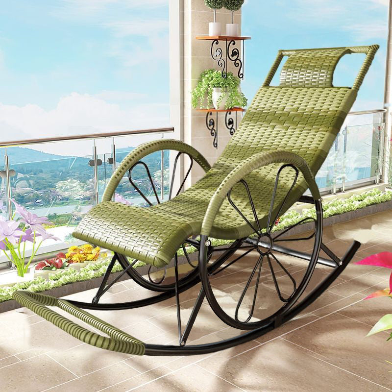 Natural Real Rattan Rocking Chair Lazy Indoor Rocking Chair for Living Room and Bedroom Green Clearhalo 'Chairs & Seating' 'furn' 'furn_rocking_chairs' 'Furniture' 'Living Room Furniture' 'Rocking Chairs' 'rocking_chairs' 6668392