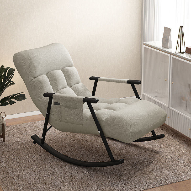 Contemporary Style Sofa Rocking Chair Single Indoor Rocking Chair with Cushion Clearhalo 'Chairs & Seating' 'furn' 'furn_rocking_chairs' 'Furniture' 'Living Room Furniture' 'Rocking Chairs' 'rocking_chairs' 6668398