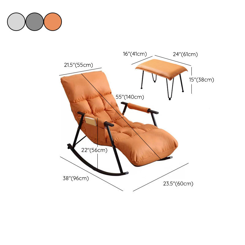 Contemporary Style Sofa Rocking Chair Single Indoor Rocking Chair with Cushion Clearhalo 'Chairs & Seating' 'furn' 'furn_rocking_chairs' 'Furniture' 'Living Room Furniture' 'Rocking Chairs' 'rocking_chairs' 6668410