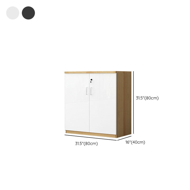 Gabinete de madera de ingeniería Archivo contemporáneo de archivo de pedestal