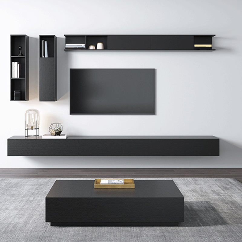 Modern Wood TV Media Stand Wall-mounted TV Console for Living Room Clearhalo 'furn' 'furn_tv_stands_entertainment_centers' 'Furniture' 'Living Room Furniture' 'TV Stands & Entertainment Centers' 'TV Stands & Media Storage Furniture' 'tv_stands_entertainment_centers' 6668989