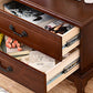Modern TV Media Console Wooden TV Media Stand with 4 Drawers Clearhalo 'furn' 'furn_tv_stands_entertainment_centers' 'Furniture' 'Living Room Furniture' 'TV Stands & Entertainment Centers' 'TV Stands & Media Storage Furniture' 'tv_stands_entertainment_centers' 6669035
