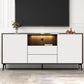 Contemporary Faux Wood TV Stand 2 Drawers and 2 Doors TV Cabinet White Clearhalo 'furn' 'furn_tv_stands_entertainment_centers' 'Furniture' 'Living Room Furniture' 'TV Stands & Entertainment Centers' 'TV Stands & Media Storage Furniture' 'tv_stands_entertainment_centers' 6669096